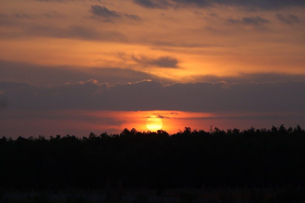 pôr do sol energia solar