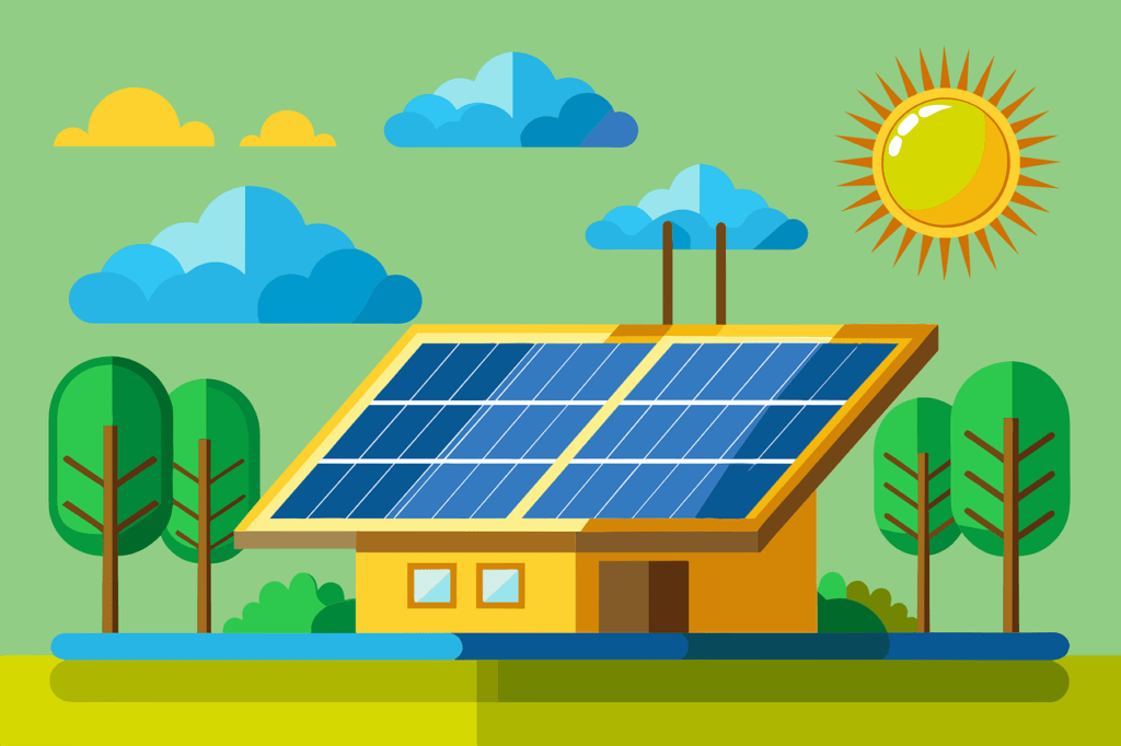 Desenho de painel solar